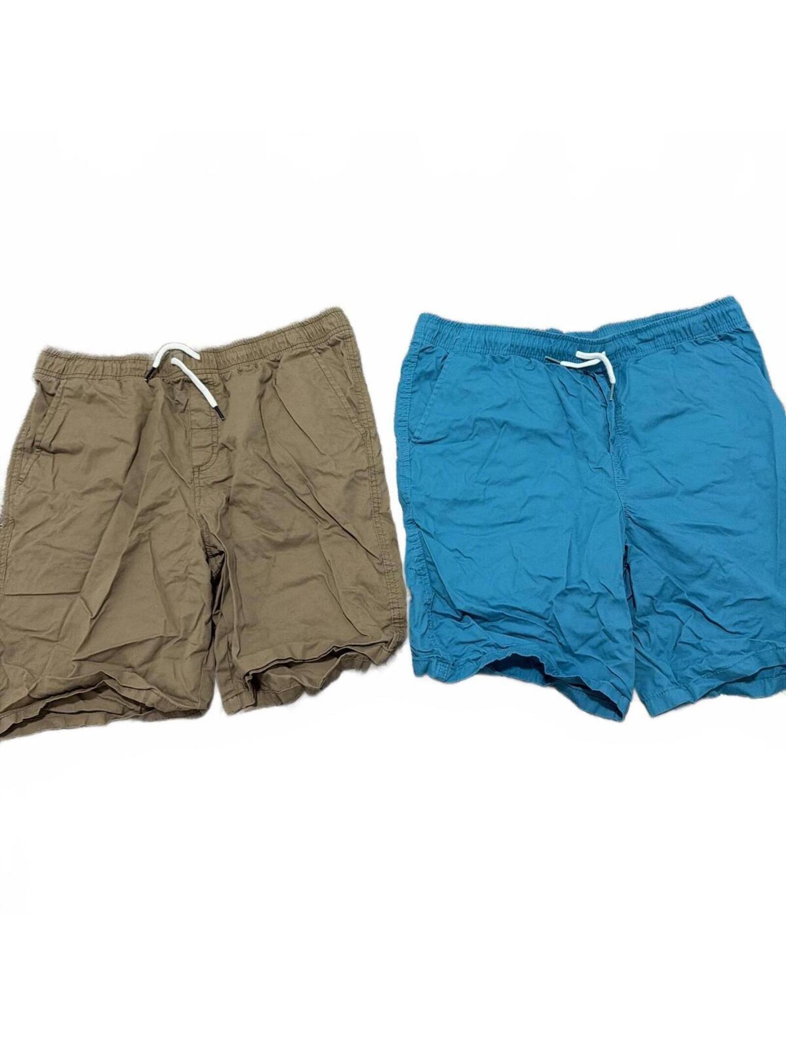 Cat & Jack Boys Shorts Xxl Husky Brown Blue Lot Of 2